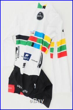New! Sportful Men's Long Sleeve Team Cycling Skinsuit Size Small White