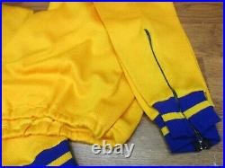 Nos Vintage Full Zip Cycling Track Suit Yellow & Blue Stripes