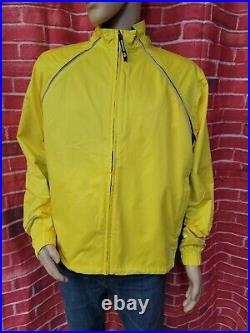 Novara Large Yellow cycle jacket long sleeve Full ZIP NEW #R1
