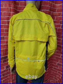 Novara Large Yellow cycle jacket long sleeve Full ZIP NEW #R1