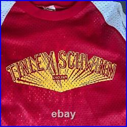 Old School BMX Jersey Tinley Schwinn 1980s OG Vented Elbow Pads Red Long Sleeve