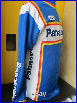 PANASONIC AGU LONG SLEEVES GENUINE Cycling Jersey VINTAGE Size 6 LARGE