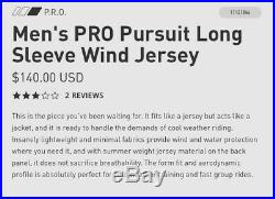 Pearl izumi Men's P. R. O. Pursuit Long Sleeve Wind Jersey, large