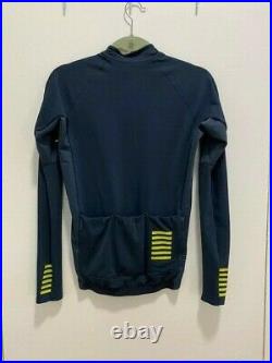 Pro team long sleeve thermal jersey navy small