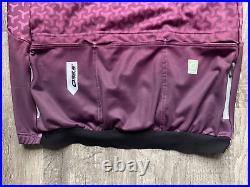 Q35.5 Y R2 Long Sleeve Cycling Jersey Jacket Full Zip Reflective Mens 2XL Purple