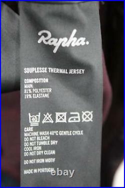 RAPHA Ladies Burgundy Long Sleeve Souplesse Thermal Cycling Jersey 2XS BNWT