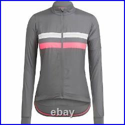 RAPHA Ladies Grey Wool Blend Brevet Long Sleeve Windblock Cycling Jersey M BNWT