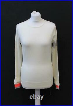 RAPHA Ladies Merino Crew Knit Long Sleeve Cycling Top Jumper White S NEW