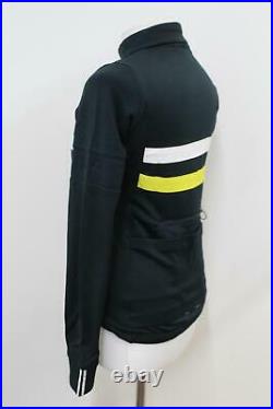 RAPHA Ladies Navy Blue Yellow Brevet Long Sleeve Cycling Jersey Size S BNWT