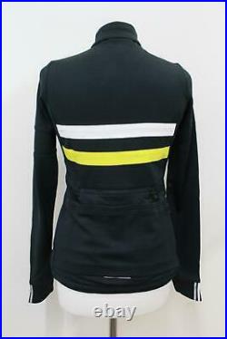 RAPHA Ladies Navy Blue Yellow Brevet Long Sleeve Cycling Jersey Size S BNWT