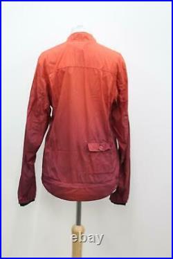 RAPHA Ladies Orange Long Sleeve Dip Dyed Cycling Bomber Jacket Size S NEW