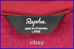 RAPHA Ladies Red Fleece Lined Long Sleeves Collared Winter Jersey L BNWT