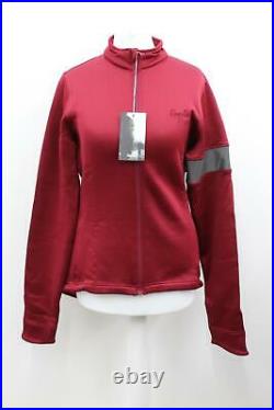 RAPHA Ladies Red Fleece Lined Long Sleeves Collared Winter Jersey L BNWT
