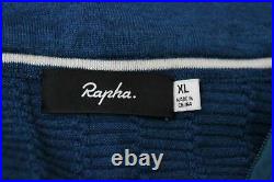 RAPHA Men's Blue Merino Wool Long Sleeve Collared Cycling Zip Jersey XL BNWT