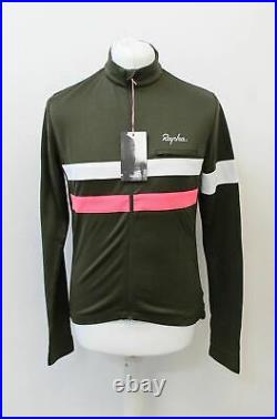 RAPHA Men's Brevet Long Sleeve Wool Blend Cycling Jersey Green L BNWT RRP140