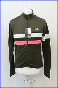 RAPHA Men's Brevet Long Sleeve Wool Blend Cycling Jersey Green L BNWT RRP140