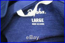 RAPHA Men's Classic Long Sleeve Climbs Navy White Wool Blend Jersey Size L BNWT