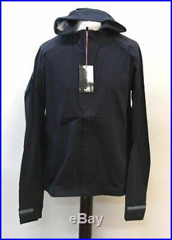 RAPHA Men's Dark Navy Blue Long Sleeve Hooded Rain Cycling Jacket XL NEW