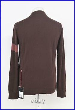 RAPHA Men's Fudge Brown Long Sleeve Crew Neck Knitted Cycling Jumper M BNWT