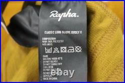 RAPHA Men's Gold Wool Blend Long Sleeve Zip-Up Cycling Classic Jersey II L BNWT