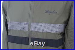 RAPHA Men's Jersey Brevet Long Sleeve Windblocking Zipper Top Green Small BNWT