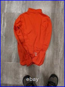 RAPHA Men's LONG SLEEVE JERSEY Orange Wool Blend Size Medium