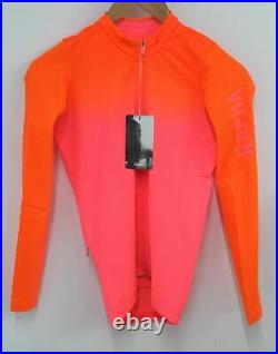 RAPHA Men's Pink Orange Pro Team Aero Long Sleeve Cycling Jersey Size S BNWT