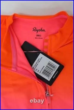 RAPHA Men's Pink Orange Pro Team Aero Long Sleeve Cycling Jersey Size S BNWT
