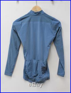 RAPHA Men's Pro Team Aero Long Sleeve GYB Grey Blue Cycling Jersey Size S NEW