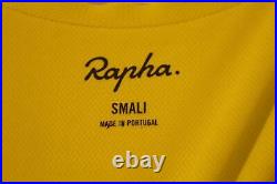 RAPHA Men's Pro Team Bib Shorts Long II Black & Yellow Chamois Small BNWT