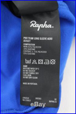 RAPHA Men's Ultramarine Blue Pro Team Long Sleeve Aero Cycling Jersey L BNWT