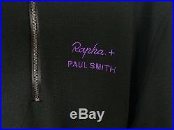 RAPHA PAUL SMITH Cycling Long Sleeve Jersey Men's 100% Merino Wool Black Pink L