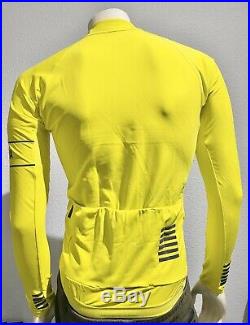 RAPHA PRO TEAM Long Sleeve Thermal Jersey Cycling Race Fit Mens Sz Meduim YELLOW