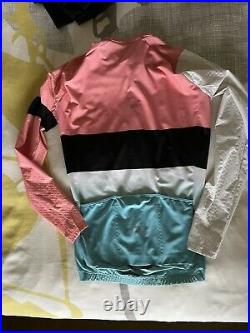 RAPHA Pro Team Men's Aero Long Sleeve Jersey Custom Pink/Blue/Whi Medium