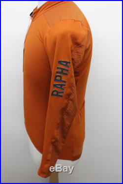 RAPHA Pro Team Mens Long Sleeve Aero Jersey Cycling Burnt Orange Large BNWT