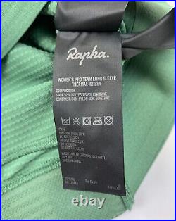 RAPHA Women's Pro Team Long Sleeve Thermal Jersey Size Small Green NWT