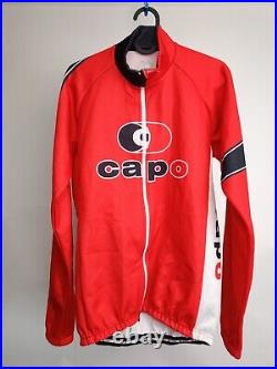RARE men's Capo long sleeve training red black white cycling jersey large