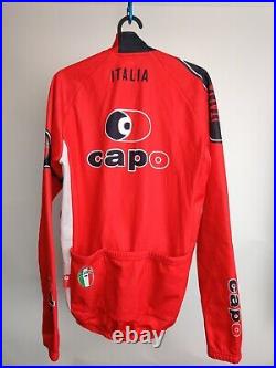 RARE men's Capo long sleeve training red black white cycling jersey large