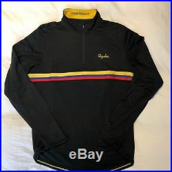 Rapha Black Colombia Country SportsWool Long Sleeve Cycling Jersey Sz Large EUC