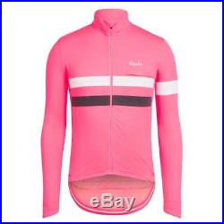 Rapha Brevet Cycling Jersey Long Sleeve Hi-Vis Pink Sizes Medium & Large BNWT