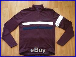 Rapha Brevet Long Sleeve Merino Wool Cycling Jersey, Burgundy Size XXL New