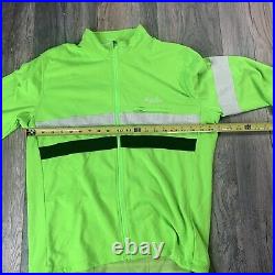 Rapha Brevet Long sleeve Windblock jersey Jacket Mens 2XL XXL Bright Green