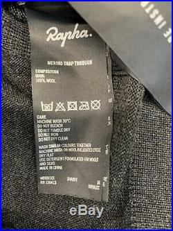 Rapha City Range Merino Snap Through Charcoal Size Medium Brand New With Tag