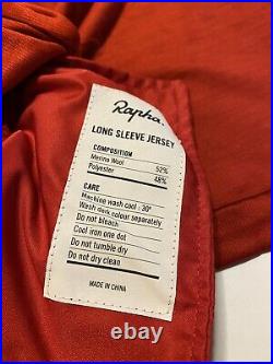 Rapha Classic Long Sleeve Cycling Jersey NWT Size 2XL Red Classic Zip Racing