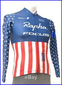 Rapha Focus USA Champ Pro Team Long Sleeve Cross Aero Jersey Men SMALL Bike CX
