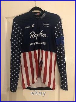 Rapha Focus US National Champion Long Sleeve Aero Jersey Size-Medium