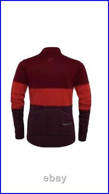 Rapha Lombardia Long Sleeve Merino Wool Jersey Medium Rare