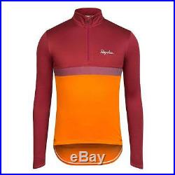 Rapha Long Sleeve Club Cycling Jersey Dark Red / Orange Size Small & Medium BNWT