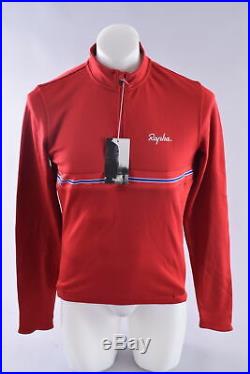 Rapha Long Sleeve Country Cycling Wool Jersey Men's Large Norway Red White Blue
