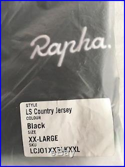 Rapha Long Sleeve Country Jersey'Italy' L/S Colour Black Size XXL BNWT